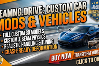 create custom beamng drive car mods and realistic vehicle