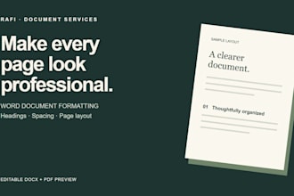 format your word document with clean headings and page layout