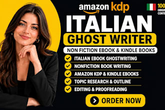italian amazon kdp ghost writer,  ebook ghostwriter, non fiction ghostwriter