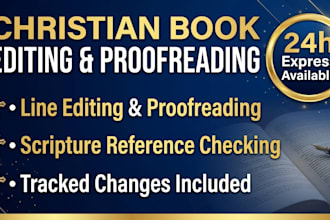 edit, proofread and format your christian book or manuscript