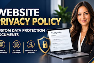 write a website privacy policy and data protection policy for businesses