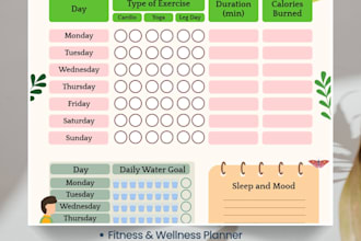 design minimalist digital planner and self care journal pdf