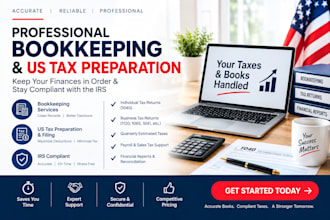 do professional bookkeeping and US tax preparation or tax filing