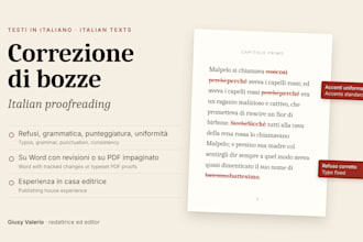 correggere le bozze del tuo manoscritto in italiano