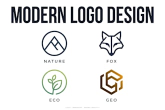 design modern minimalist logo and social media posters