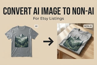 convert ai mockups into real non ai product images for etsy