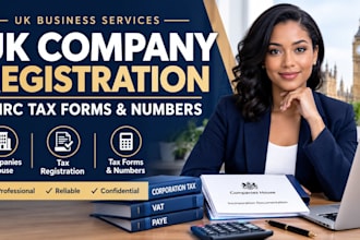 uk limited company and assist with hmrc tax forms and tax numbers