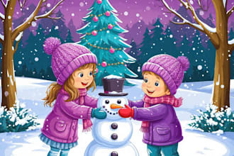 children story book illustration children story book