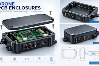 design drone pcb enclosures, flight controller housing and sensor casings