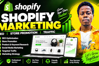do shopify marketing, store promotion and SEO