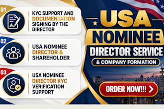 provide usa nominee director usa nominee shareholder usa company formation