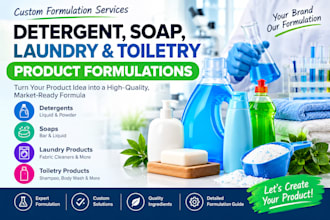 create professional detergent, soap, laundry and toiletry formulas