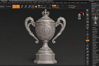 do 3d trophy designs, award cups, sports medals and printable models for events