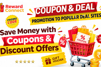 do coupon code promotion and submission on 100 popular deals sites