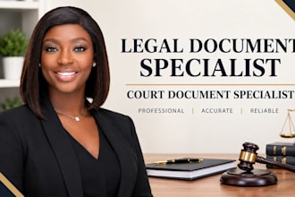 be your lawyer for legal consulting, legal document, advice and paralegal