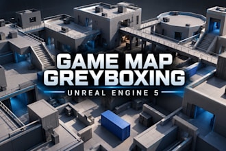create a custom video game map greybox or level blockout