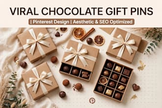 create aesthetic chocolate gift pins for birthday and christmas