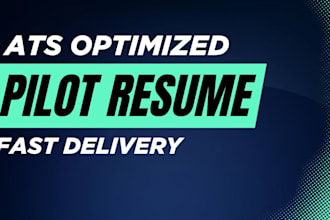 do a pilot resume writing