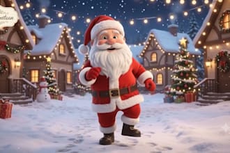 create personalized ai santa video message ai animated christmas video for kids
