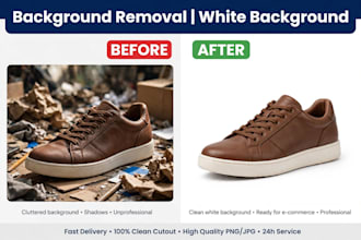 do background removal for 20 product photos with white bg