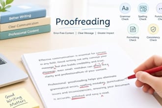 proofread your fiction or nonfiction book manuscript