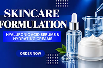 develop hyaluronic acid serum, hydrating cream, skincare formulation