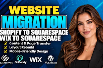 migrate wordpress to squarespace, shopify to sqaurespace, wix to squarespace