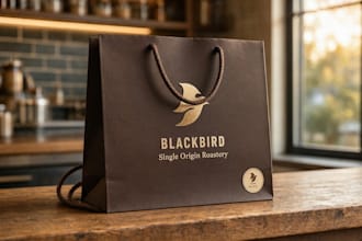 create premium shopping bag packaging design