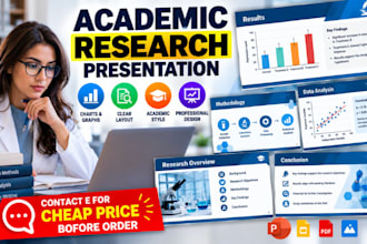 redesign academic research presentation slides with scientific charts and graphs