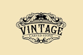 design architectural carved stone logo