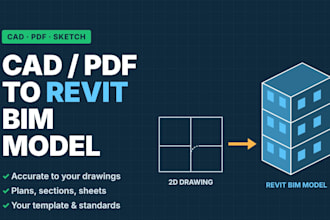 convert your cad or PDF drawings into a revit bim model
