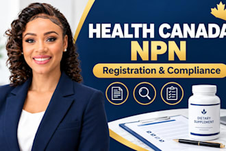 prepare health canada npn registration applications for supplements