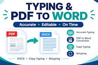 do accurate typing and PDF to word conversion