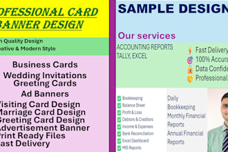 design professional  card and banner designs