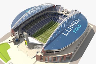 3d football academy arena,sports club design,car park,driveway,facade,gate desig