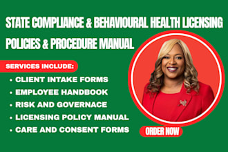 write state compliance licensing behavioral health policy and procedure manual