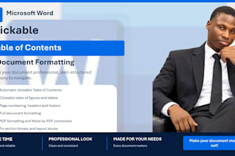 format your word document and add a clickable table of contents