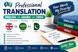 translate english arabic and urdu accurately