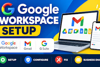 setup google workspace, g suite, gmail and professional business email
