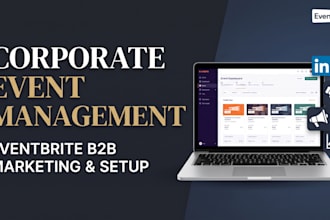 do eventbrite management and marketing for your corporate event