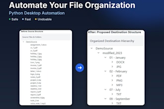 build an automatic file organizer for windows