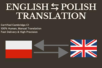 translate english to polish and polish to english accurately