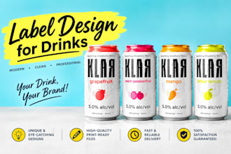 design labels for alcoholic and non alcoholic drinks