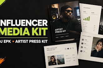 press kit film media kit influencer djs epk for musicians brand artists kit