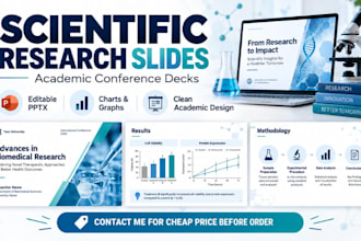 design scientific research powerpoint slides for academic conference slide decks