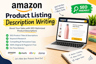 write amazon product titles, descriptions and bullet points