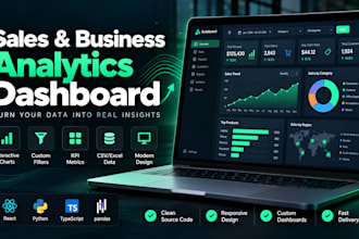 build an interactive sales and business analytics dashboard