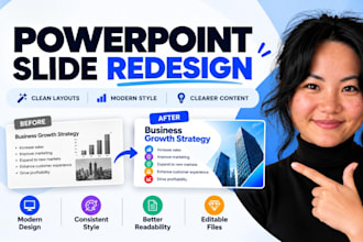redesign powerpoint slides with a modern style