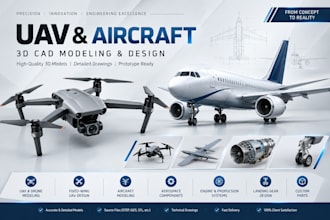 3d cad models for drone parts and uav components aerospace designs in soildworks