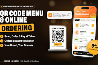 build a qr code menu and online ordering system for restaurants